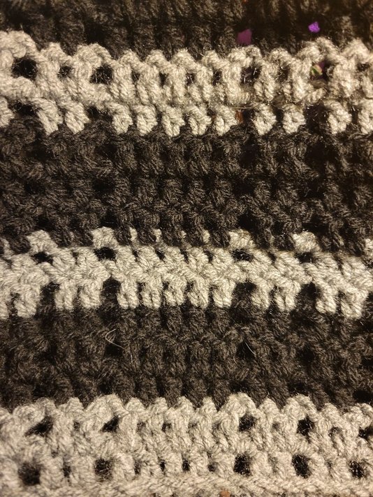 The start of what my blanket looks like.
