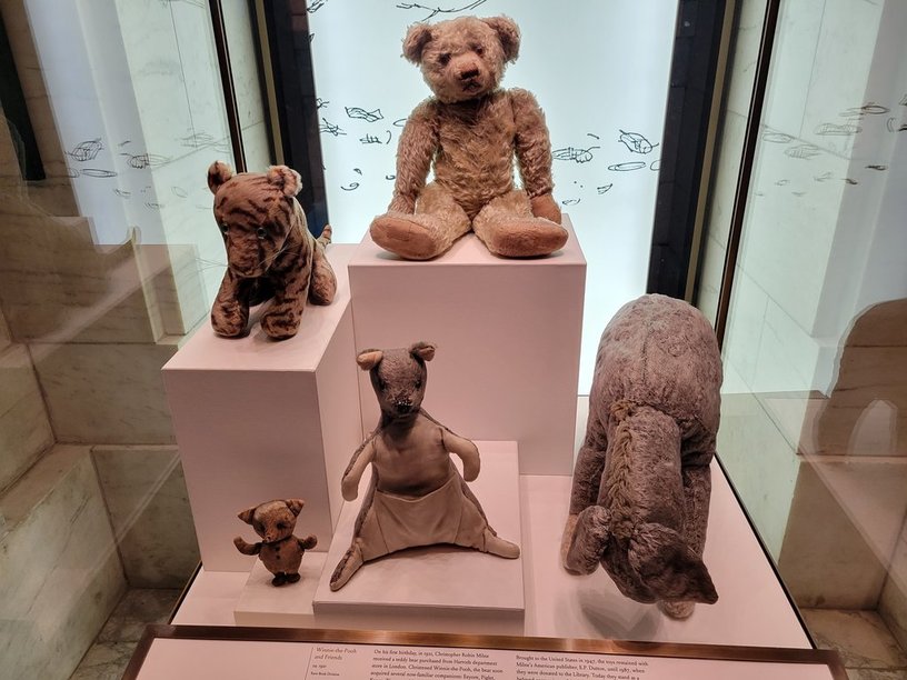 Winnie the Pooh and friends. The actual toys.